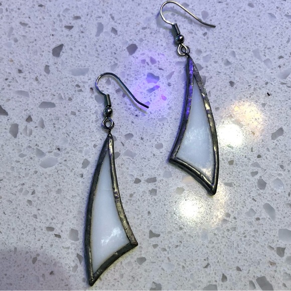 Stunning Reversible Handmade Artisan Glass Earrings - Picture 2 of 7